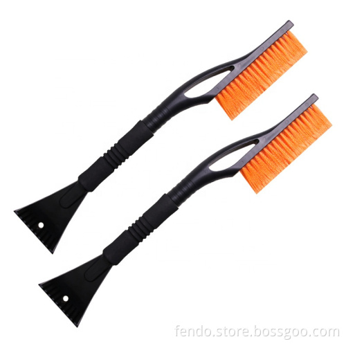 Portable Plastic Ice Scraper & Snow Removal Shovel with Brush